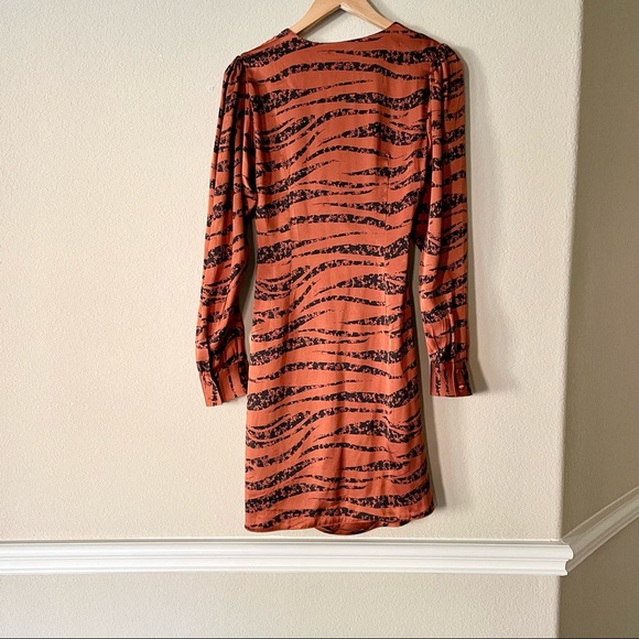 Anine Bing Penelope Dress Zebra Print Silk Wrap Dress ASO TV Animal Print Luxury - Picture 7 of 14